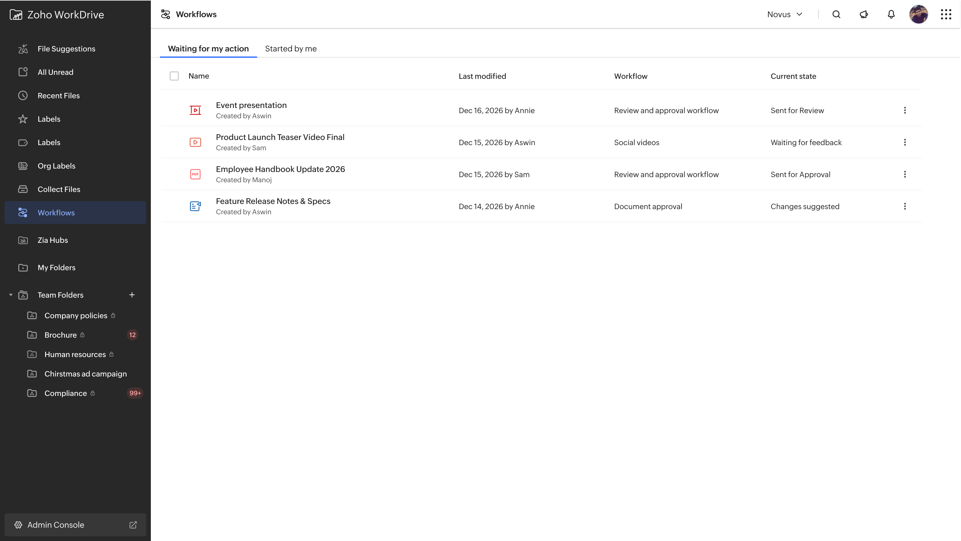 Track workflow users